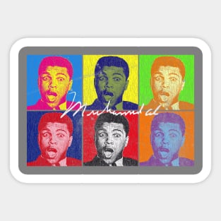 Muhammad Ali Pop Art Vintage Look Sticker